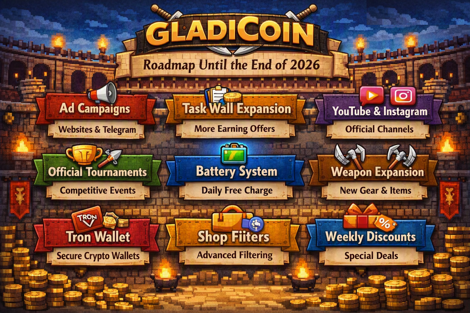 GladiCoin — Roadmap Until the End of 2026